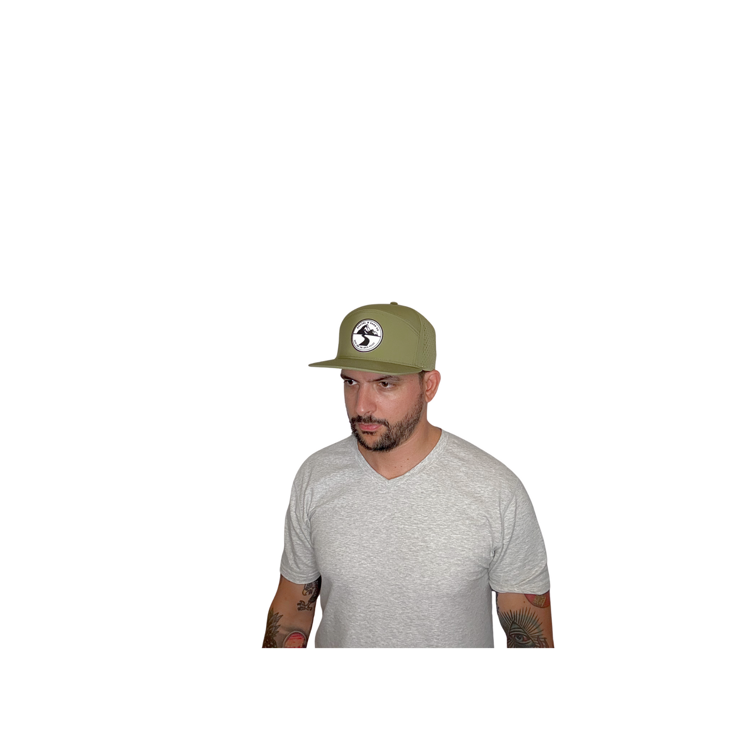 The Origin – Water Repellent 7 – Panel Hat – Steel Moss