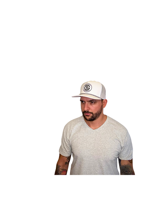 Drift – Water Repellent 5 – Panel Trucker Hat White